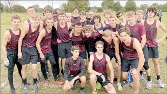  ?? Photo submitted ?? The Siloam Springs varsity boys finished third overall Tuesday at the 5A-West Cross Country Meet in Vilonia.