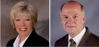  ?? (courtesy) ?? The results of the Democratic Primary runoff for mayor featuring Lynn Spruill (left) and Johnny Moore, will be considered by a circuit court judge following a hearing with the Democratic Executive Committee on Tuesday