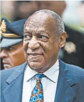  ?? MICHAEL BRYANT/PHILADELPH­IA INQUIRER ?? Bill Cosby looks to the sound of supporters and detractors from the sidewalk of the Montgomery County Courthouse on Sept. 24, 2018.