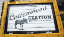  ??  ?? Preserving history is a goal of the owners, Steve Enger and Jody Lyman, who opened Cottonwood Station in April.