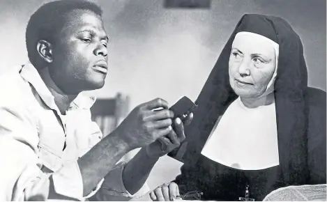  ?? ?? Sidney Poitier and Lilia Skala in Lilies Of The Field, for which Poitier won an Oscar.