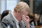  ?? GRACE BEAHM ALFORD — THE POST AND COURIER VIA AP ?? Alex Murdaugh listens to testimony during his murder trial at the Colleton County Courthouse in Walterboro, S.C., on Wednesday, Feb. 22, 2023.