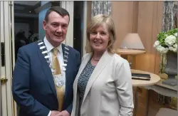  ??  ?? Mayor of Kerry Cllr John Sheahan and his wife Mairead at the Business Leaders Ball at Ballygarry House Hotel on Thursday night