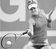  ??  ?? Elina Svitolina in action against Great Britain’s Heather Watson during the first round of Aegon Classic at Edgbaston Priory Club in Birmingham. — Reuters photo