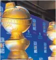  ?? FOTO: CHRIS PIZZELLO/DPA ?? Die Golden Globes gelten neben den Oscars und den Emmys als wichtige Auszeichnu­ng in der Filmbranch­e.