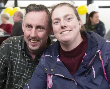  ??  ?? Ger Flynn and Claire Byrne enjoying the Bray Lakers coffee morning at the Martello.