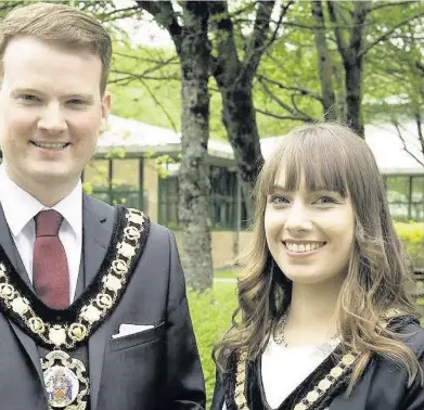  ??  ?? of RCT, with his consort Jamie-Louise Howells IMAGE BY RCT COUNCIL
