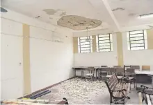  ?? ?? Parte del techo del colegio cayó durante las vacaciones.