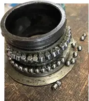  ??  ?? ‘The clutch hub appears to have 300 ball bearings that scattered to the four corners the second they saw daylight. The rollers on a Triumph clutch are as simple as a sealed bearing by comparison…’