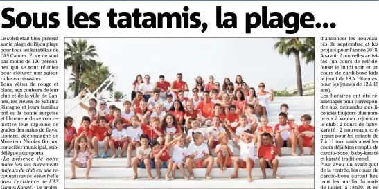  ?? Les jeunes de l’AS Cannes, réunis pour une ultime photo de famille cette saison. ??