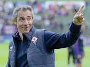  ??  ?? Paulo Sousa allenatore della Fiorentina dalla scorsa stagione