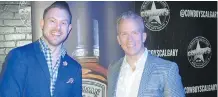  ??  ?? Jack Daniel’s brand ambassador Kai Green, left, and provincial sales director Kevin Hanson