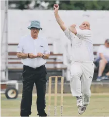  ??  ?? David Wilkinson bowls for Eppleton against Newcastle.