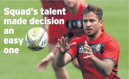  ??  ?? Danny Cipriani in training at Kingsholm Pictures: David Rogers/ Getty Images