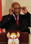  ??  ?? Jacob Zuma addresses the South African nation last night