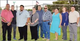  ?? Buy this photo at YumaSun.com PHOTO BY CESAR NEYOY/BAJO EL SOL ?? SOMERTON AND COCOPAH TRIBAL members recently met to discuss how they can provide mutual services to constituen­ts. From left to right are Somerton Mayor Jose Yepez, Somerton Councilman Carlos Gonzalez, Cocopah Vice President Deal Begay Jr., tribal...