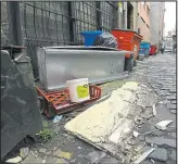  ??  ?? A scheme is being rolled out to bring an end to sights of overflowin­g bins and rubbish in areas including Sauchiehal­l Lane and in Sauchiehal­l Street