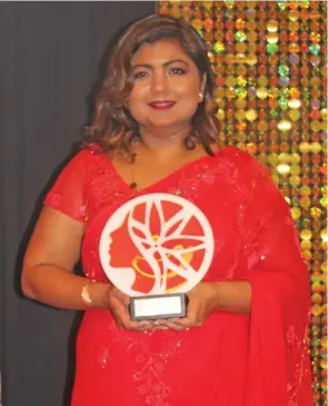  ?? Photo: Lusiana Tuimaisala ?? Women In Business 2019 Business Woman of the Year Award winner Rohini Hamid, at Suva’s Grand Pacific Hotel on Friday July 5, 2019.