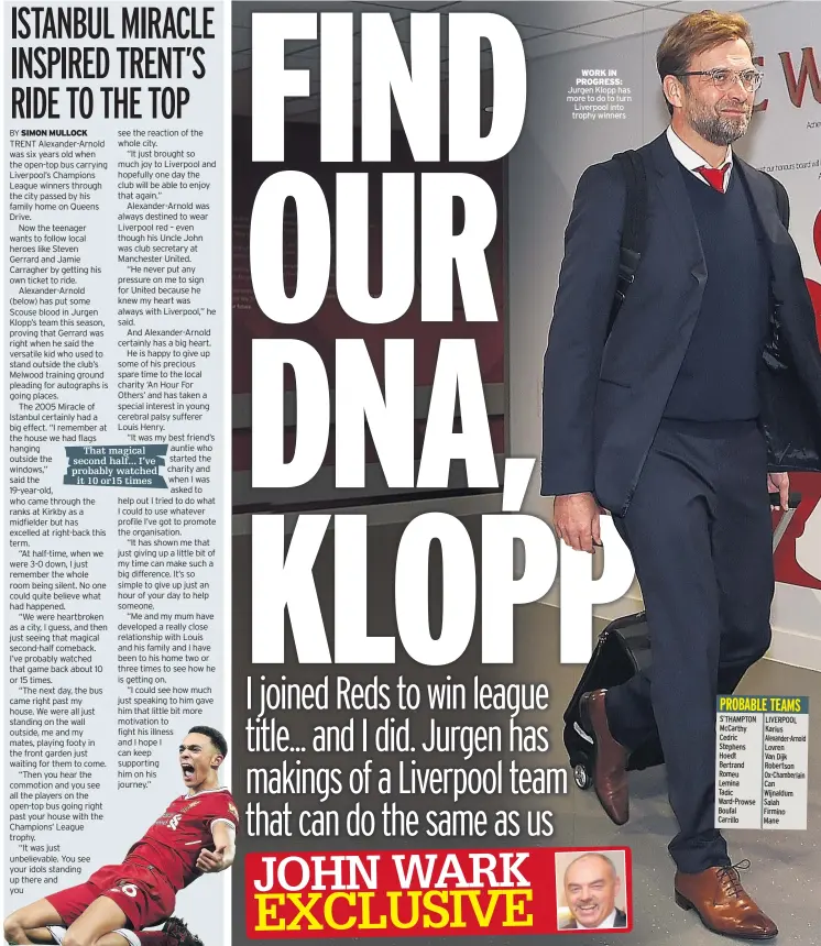  ??  ?? WORK IN PROGRESS: Jurgen Klopp has more to do to turn Liverpool into trophy winners