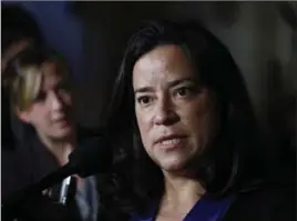  ?? FRED CHARTRAND, THE CANADIAN PRESS ?? Minister of Justice and Attorney General Jody Wilson-Raybould, announcing changes to the federal victim surcharge provisions in Ottawa on Friday.