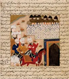  ??  ?? Versione quattrocen­tesca Una pagina tratta da un manoscritt­o del 1438-1438 del «Jawami’ al-hikayat» conservato alla British Library