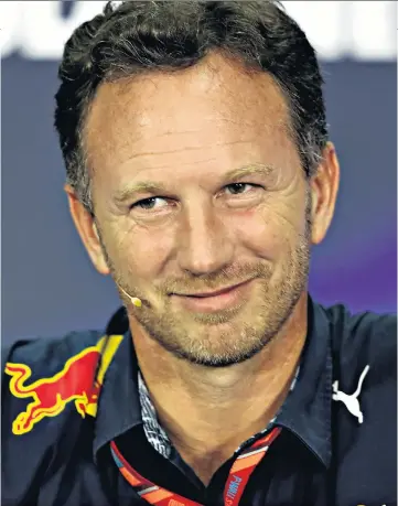  ??  ?? Feel the noise: Christian Horner believes switching to turbocharg­ed engines has been a ‘disaster’, not least because they are so quiet