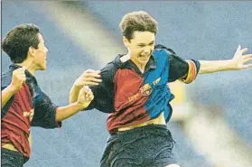  ?? FOTO: MANEL MONTILLA ?? Goleador en el Camp Nou en la Nike Premier Cup-1999 con el Cadete