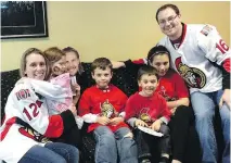  ??  ?? The Egan family enjoying a game in the Bobby Ryan suite.