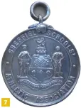  ??  ?? 7
Figure 5: Withensea UDC Dancing 1937 silver medal
Figure 6: National College of Music London / Awarded to Doris Longman for Pianoforte playing HULL 1915
Figure 7: Sheffield Schools Athletic Associatio­n / Cricket Challenge Shield T Morton 1933, an attractive silver medal