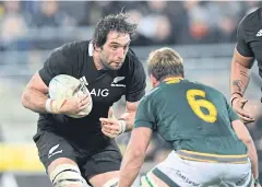  ?? AP ?? New Zealand’s Sam Whitelock, left.