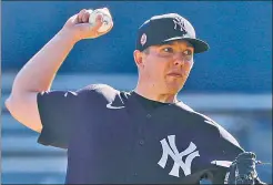  ?? N.Y. Post: Charles Wenzelberg ?? A NON-STARTER: With depth in the Yankees’ rotation, Chad Green won’t likely be called upon to be an “opener” this season, making the Bombers’ bullpen even more fearsome.