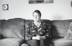  ?? MATHEW MCCARTHY WATERLOO REGION RECORD ?? Cindy La Pierre sits in her Kitchener home. La Pierre's son, Trevor, who has schizophre­nia, is serving a life sentence for murder.