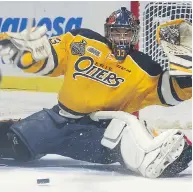  ?? DAN JANISSE / THE WINDSOR STAR ?? Goaltender Troy Timpano and the Erie Otters have a berth in the Memorial Cup final in their sights.