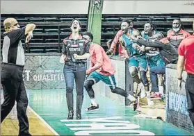  ?? FOTO: FIBA ?? Mills celebrando el triunfo que dio la clasificac­ión de Kenia para el Afrobasket