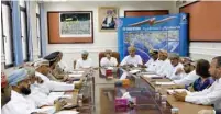 ?? –ONA ?? TAKING STOCK: The meeting was chaired by Said bin Hamdoon Al Harthy, Undersecre­tary of the Ministry for Ports and Maritime Affairs.