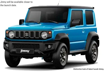  ??  ?? Distinctiv­e look of latest Suzuki Jimny.