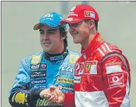  ?? FOTOS: GETTY ?? Fernando Alonso, celebrando un más que luchado título mundial en la que fue la última temporada de su primera etapa en Renault