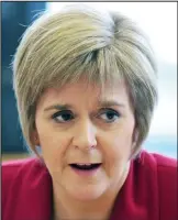  ??  ?? Nicola Sturgeon: Education ‘a priority’