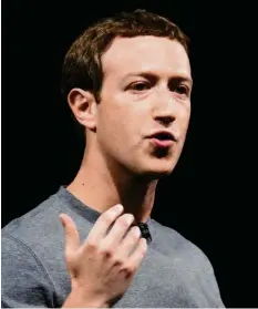  ?? Foto: dpa ?? Mark Zuckerberg ist der Chef von Facebook. In den vergangene­n Monaten hat sich der Unternehme­r zum Schützer der Privatsphä­re aufgeschwu­ngen.