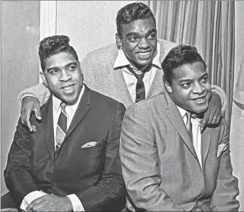  ?? Evening Standard; Getty Images ?? RUDOLPH, left, Ronald and O’Kelly Isley in 1964. Rudolph has sued Ronald over the Isley Brothers name.