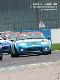  ??  ?? Harding (43) leads the field at Donington on his way to a perfect weekend
