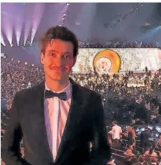  ?? FOTO: RIVINIUS ?? Dominik Rivinius bei der Grammy-Verleihung.