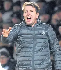  ??  ?? Hearts boss Daniel Stendel