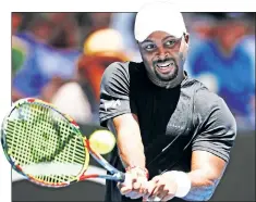  ?? Getty Images ?? WHAT DID YOU SAY? Donald Young, in a tweet, accused Ryan Harrison of making a racist comment during their match at the New York Open on Monday.