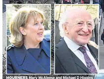  ??  ?? MOURNERS Mary Mcaleese and Michael D Higgins