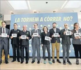  ?? FOTO: PEP MORATA ?? Las autoridade­s apoyaron la 41ª Cursa El Corte Inglés-Trofeo Ciutat de Barcelona