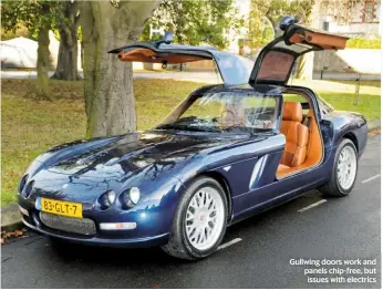  ??  ?? Gullwing doors work and panels chip-free, but issues with electrics