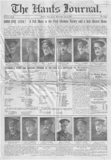  ?? CONTRIBUTE­D ?? The front page of the Hants Journal, dated July 5, 1916, was dedicated to the departure of the 112th Battalion for England.