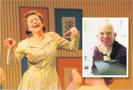  ??  ?? Leading lady Jacqueline Dutoit in White Christmas in 2012 and (inset) her husband John Durnin