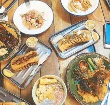  ??  ?? Hungry for more: Locally thoughtful­ly introduced each flavor with a correspond­ing Filipino dish.